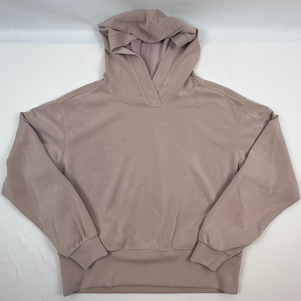 Prana Womens Mauve Lenzing Modal Blend Crossover Hoodie Relaxed Pullover 2057171